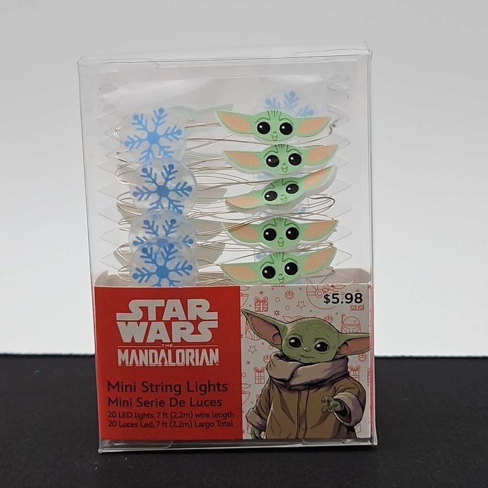 Star Wars The Mandalorian Baby Yoda Mini String Lights 20‎ LED Lights New